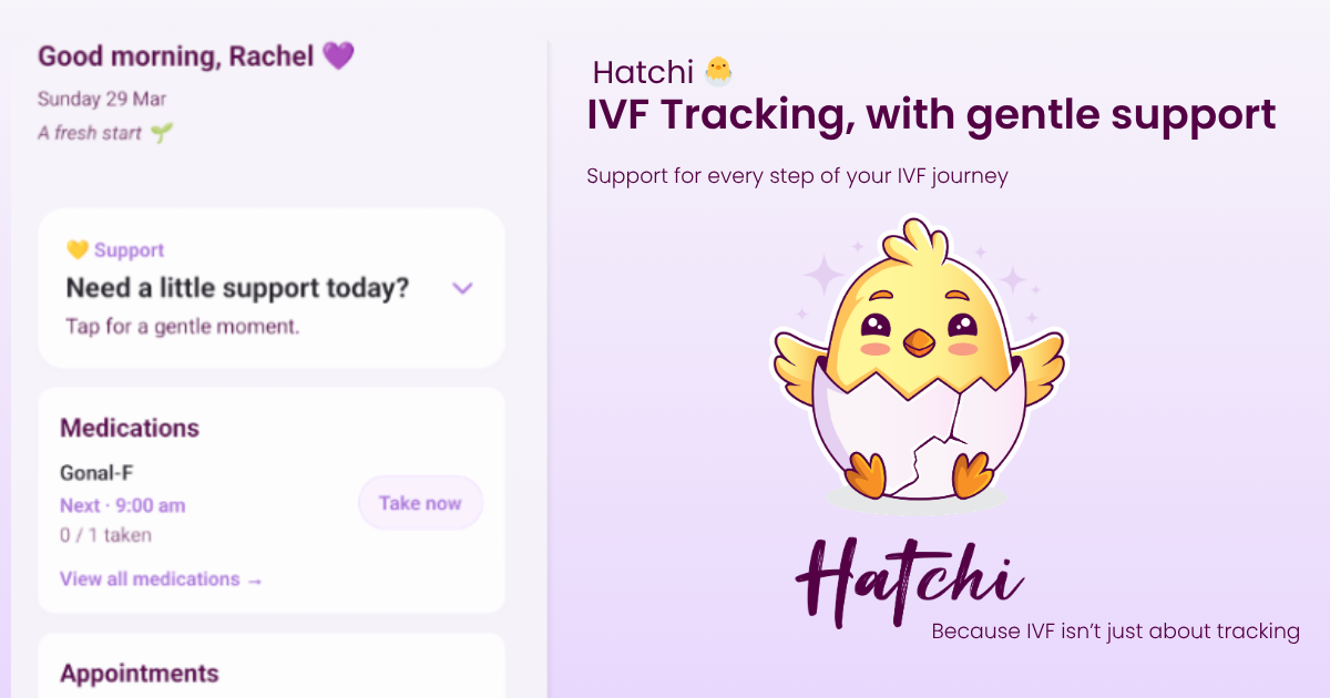 Hatchi - IVF Tracker App for Medications, Cycles & Results